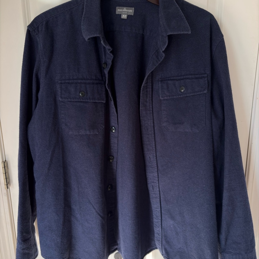 Vintage LL Bean Navy Shirt Jacket
